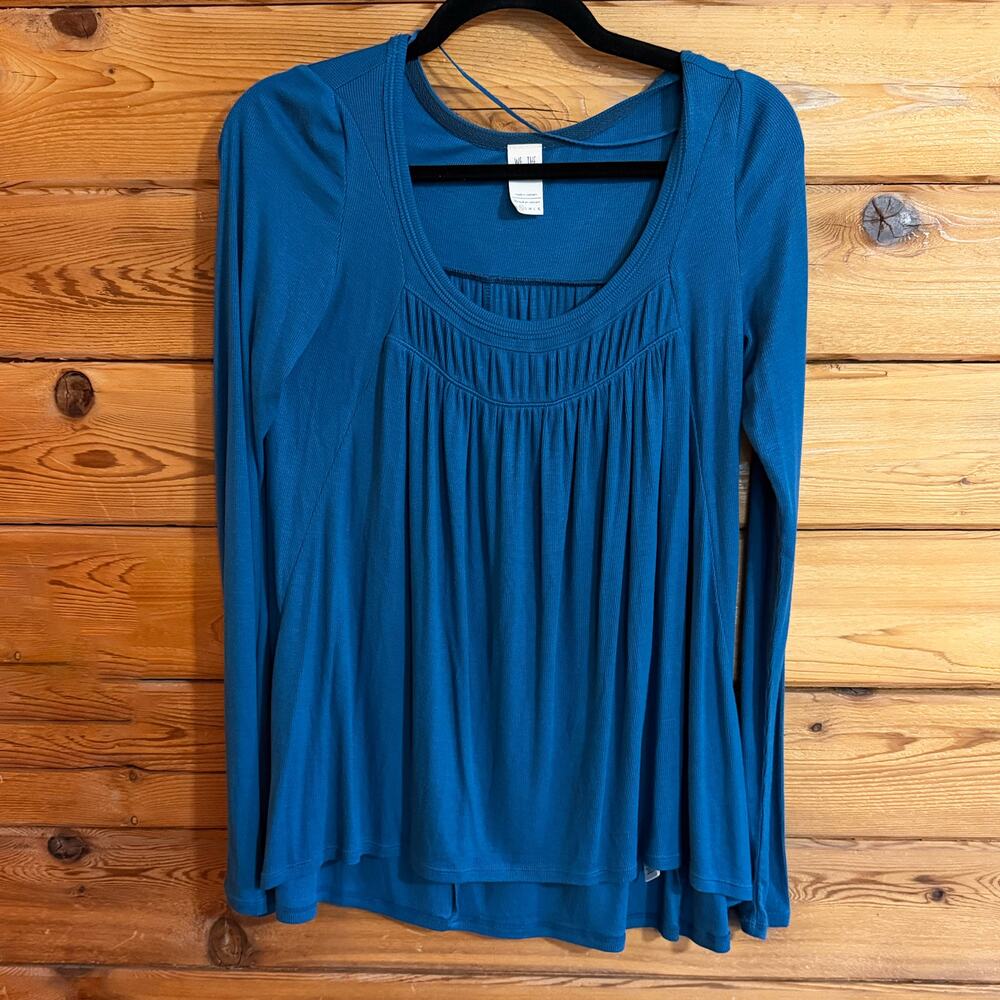 Free People We The Free Love Valley Tunic Top Aquatic XS